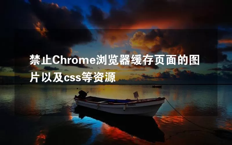 禁止Chrome浏览器缓存页面的图片以及css等资源