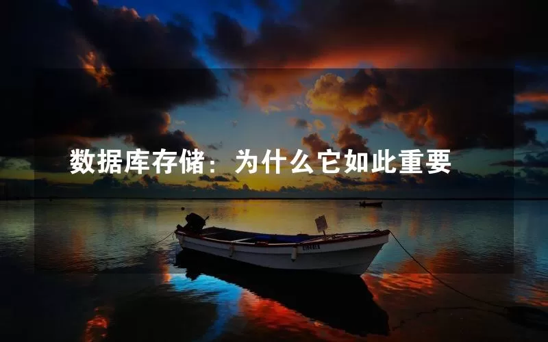 数据库存储：为什么它如此重要