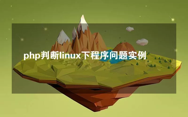 php判断linux下程序问题实例